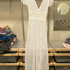 Sexy White Lace Nightgown